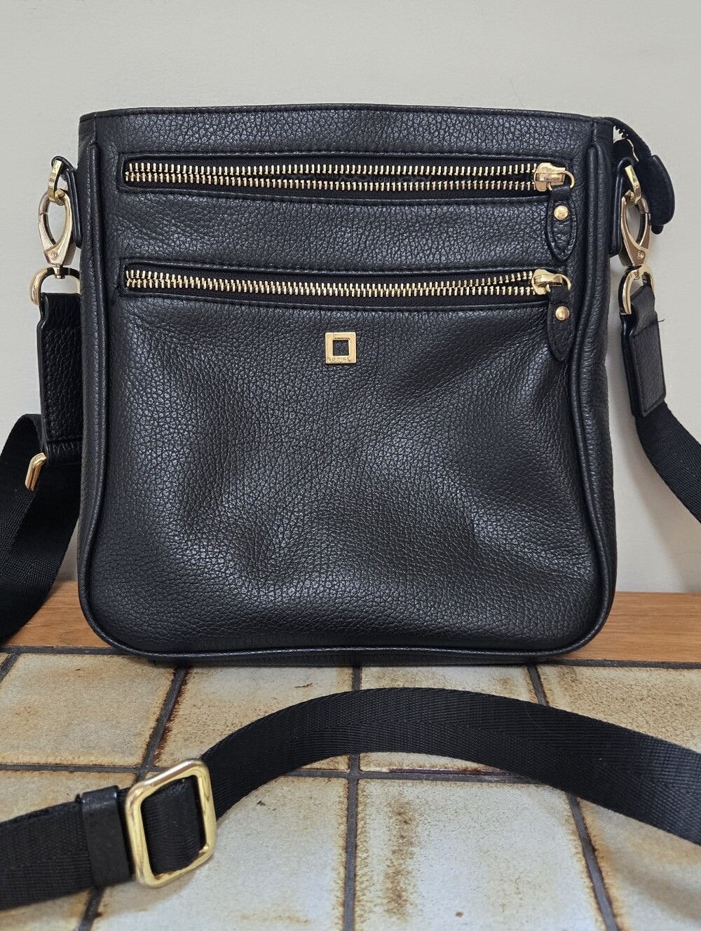 Lodis Pebbled Leather Crossbody